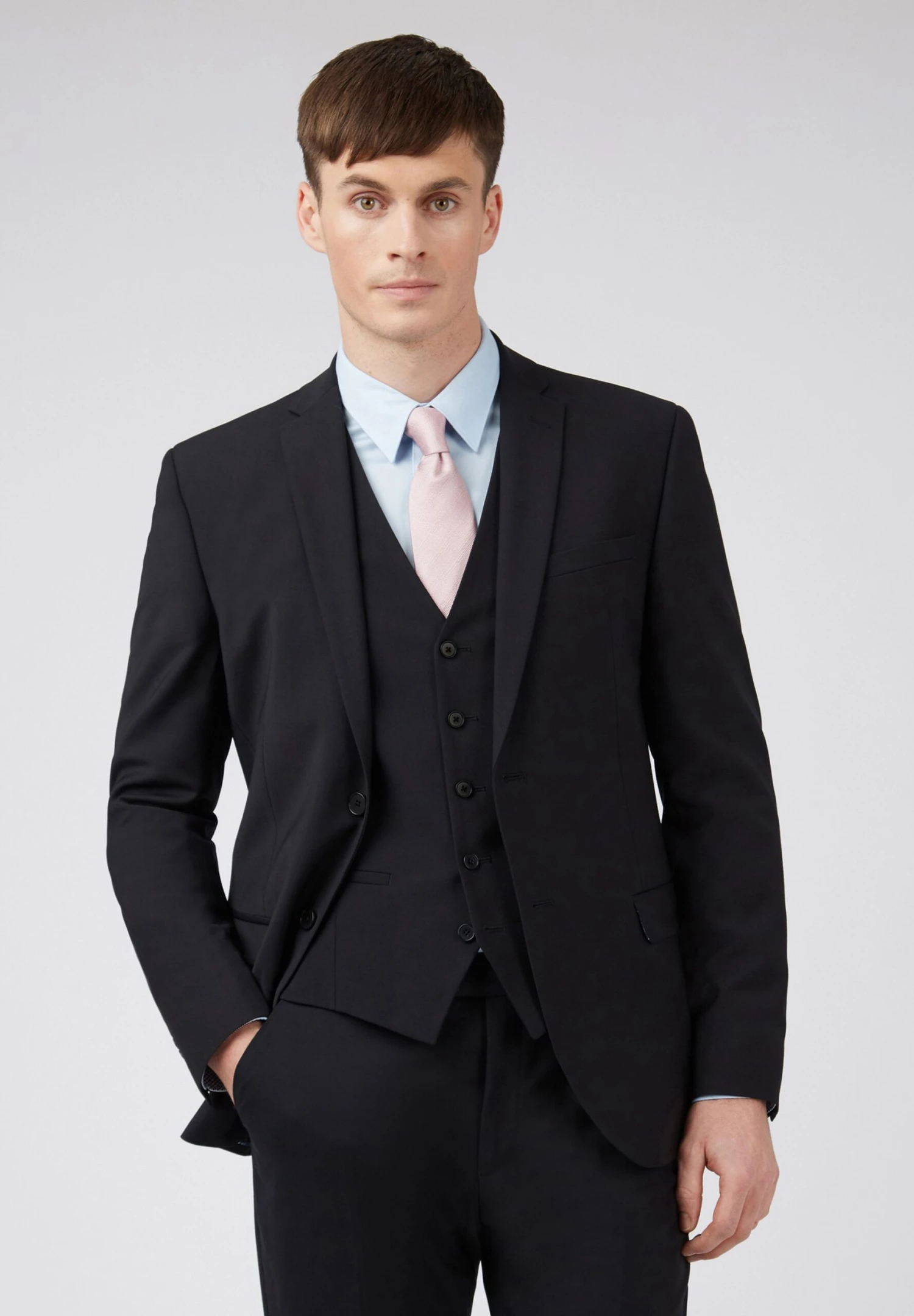 Ted Baker Panama Slim- Colbert - Black 2 Ted Baker Panama Slim- Colbert - Black - Afbeelding 2