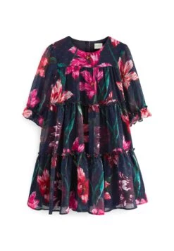 Floral Tiered Standard - Jurk - Navy -Ted Baker 681ec33eb0d346b5b56a79e5ed9c88ed