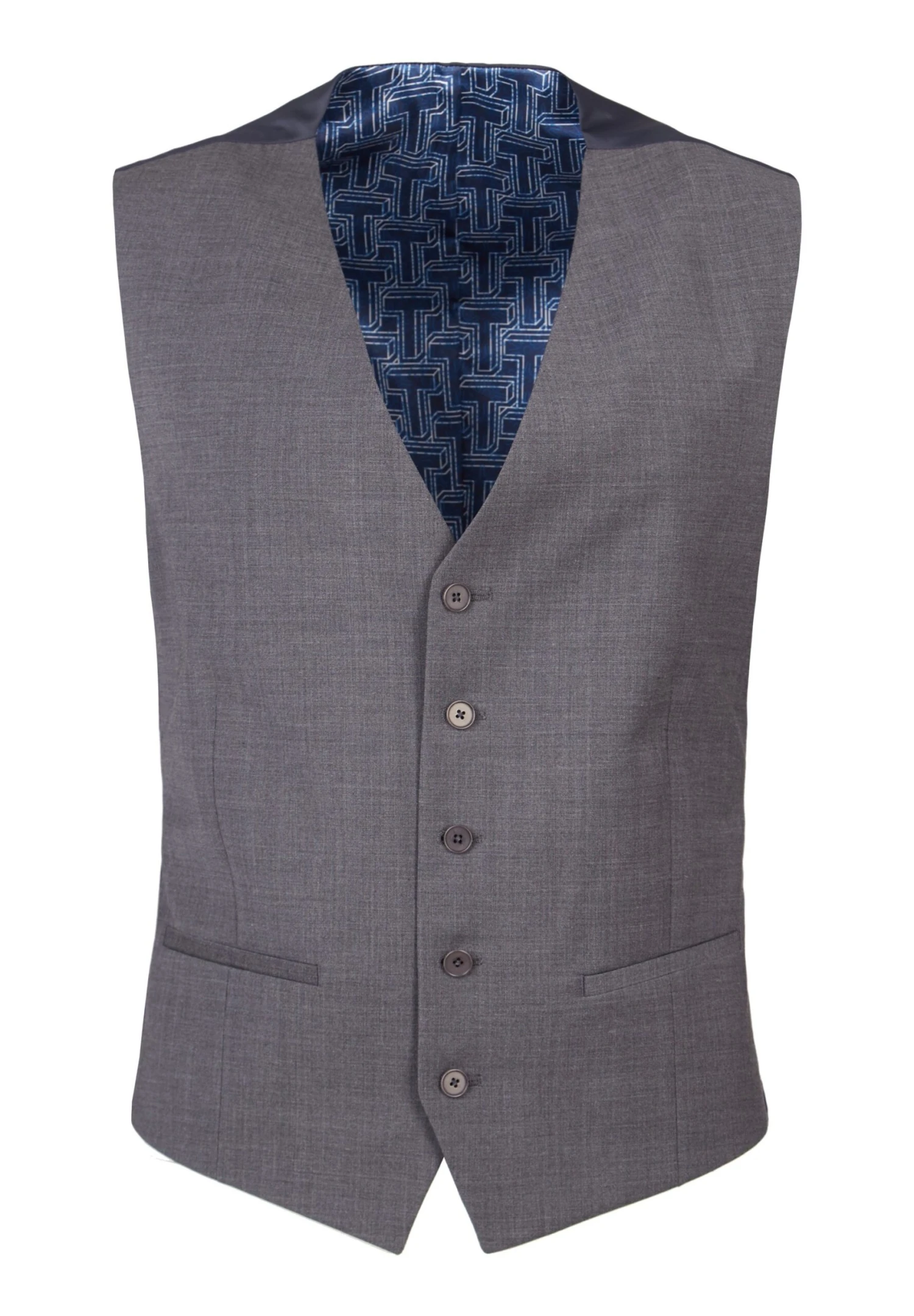 Ted Baker Premium Panama- Bodywarmer - Charcoal 4 Ted Baker Premium Panama- Bodywarmer - Charcoal - Afbeelding 4