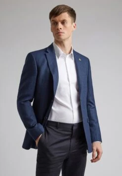 Ted Baker Herringbone Fleck- Blazer - Blue