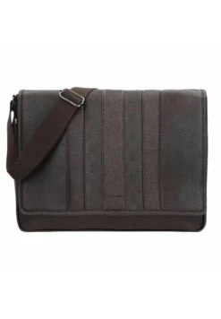 Ted Baker House Check Messenger- Laptoptas - Brn Choc