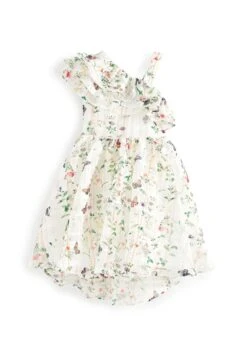 Floral Burnout Standard - Jurk - White