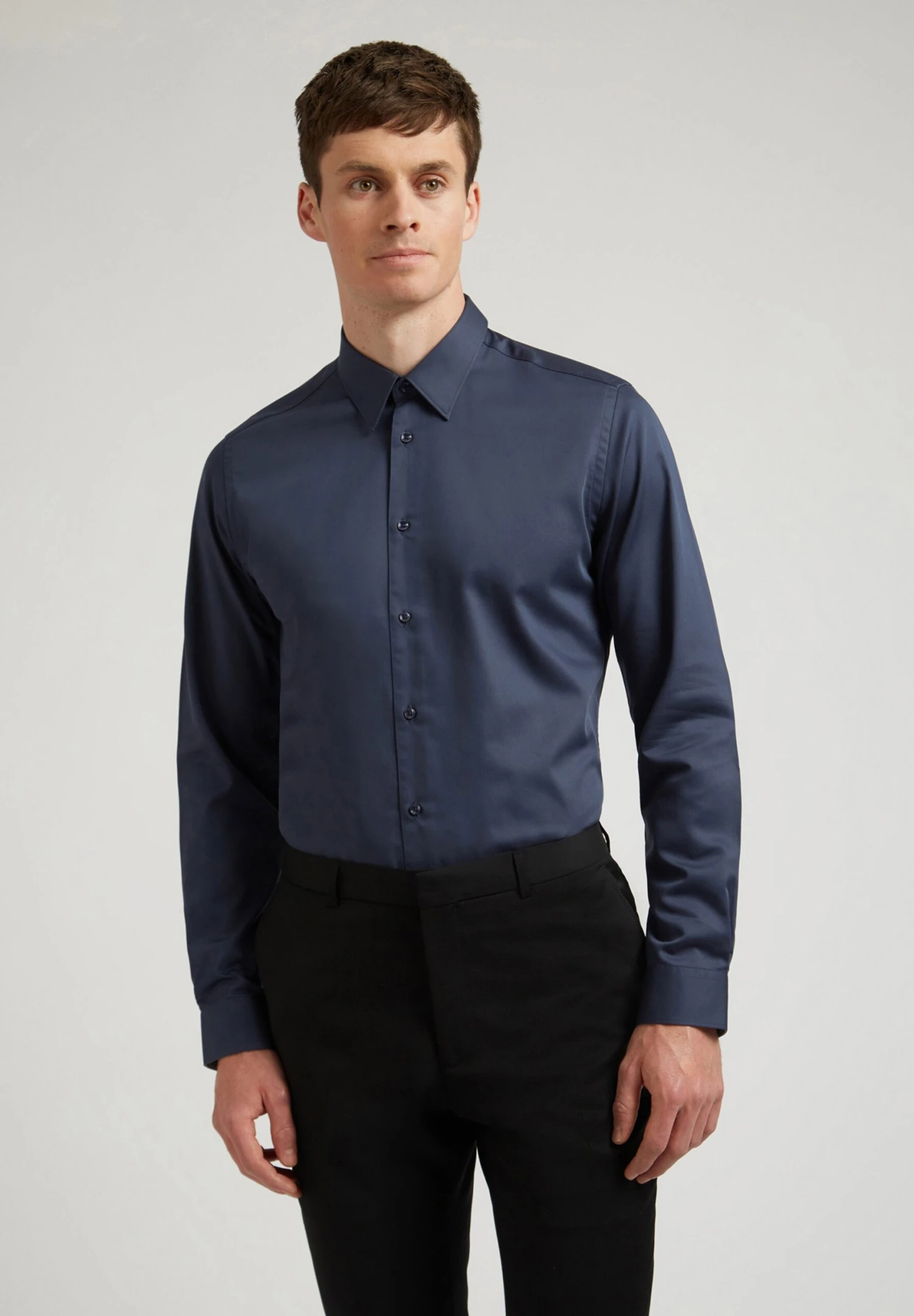 Ted Baker Slim - Overhemd - Navy 1 Ted Baker Slim - Overhemd - Navy